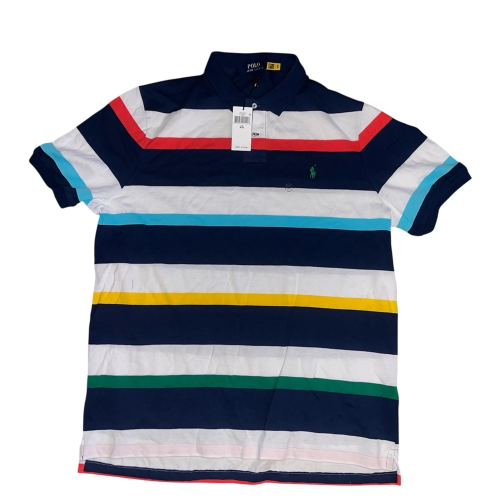 Polo Ralph Lauren Classic Fit Striped Mesh Polo Shirt - Picture 4 of 6
